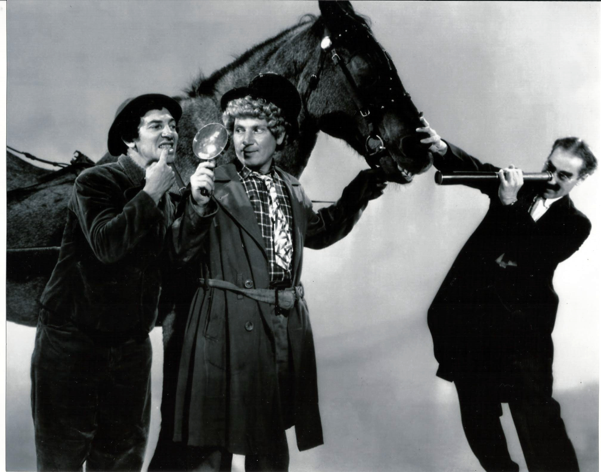 Groucho Marx, Chico Marx and Harpo Marx in A Day at the Races (1937)