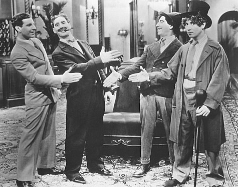 Still of Groucho Marx, Chico Marx, Harpo Marx and Zeppo Marx in The Cocoanuts (1929)
