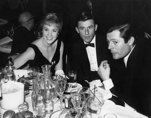 Roddy McDowall with Julie Andrews and Marcello Mastroianni circa 1965