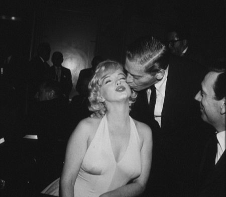 M. Monroe & Milton Berle at a party for 