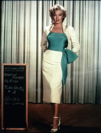 M.Monroe at a wardrobe test for 