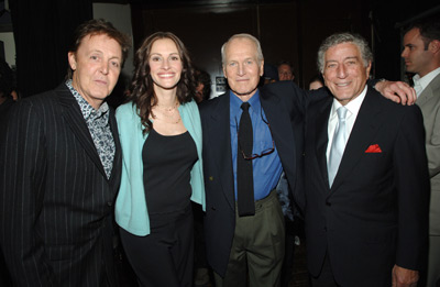 Paul Newman, Julia Roberts, Tony Bennett and Paul McCartney
