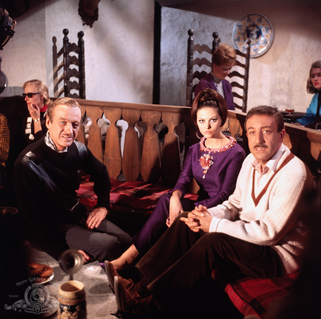 Still of David Niven, Peter Sellers and Claudia Cardinale in The Pink Panther (1963)
