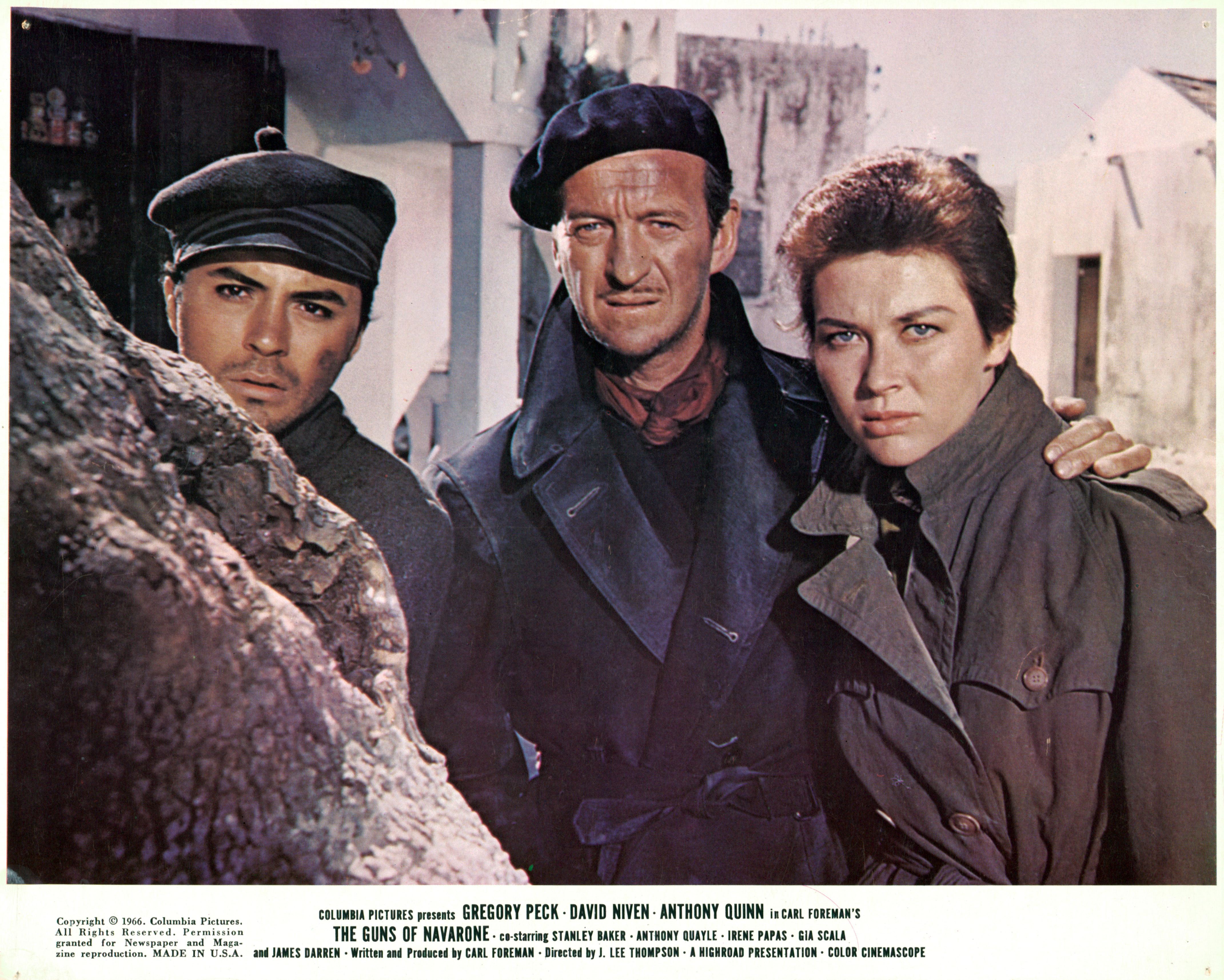 Still of David Niven, James Darren, Anthony Quayle and Gia Scala in The Guns of Navarone (1961)