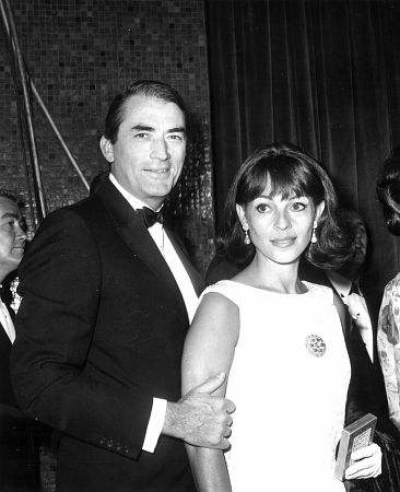 Gregory Peck and his wife Veronique Passani October 1966