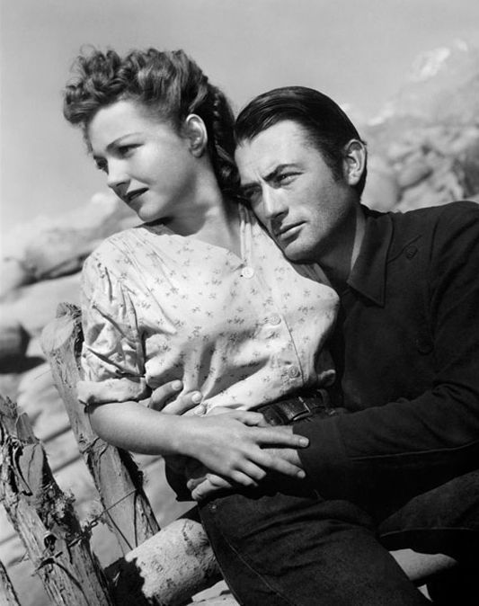 Still of Gregory Peck and Anne Baxter in Yellow Sky (1948)