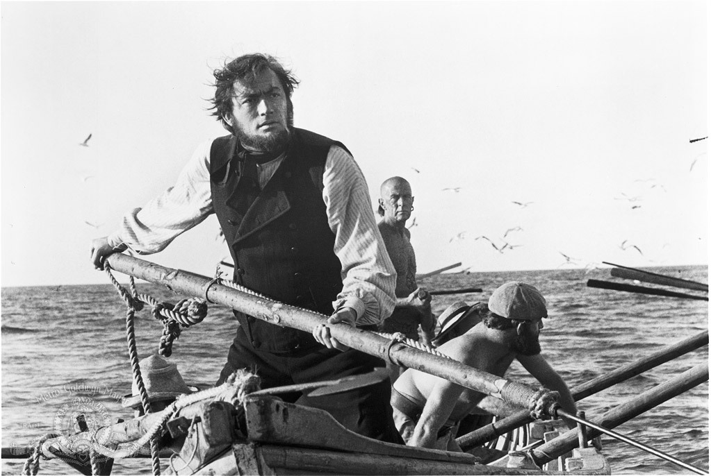 Still of Gregory Peck and Friedrich von Ledebur in Moby Dick (1956)