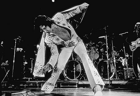 Elvis Presley in concert, 1972.