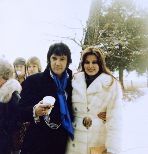 Elvis Presley and Ginger Alden circa 1970s