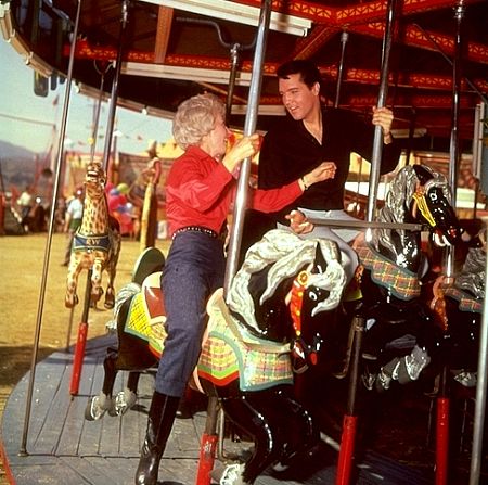 Elvis Presley and Barbara Stanwyck in 