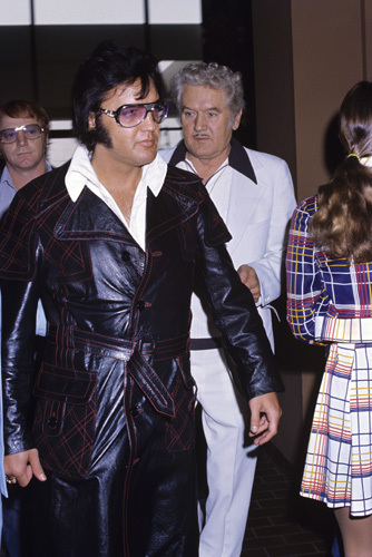 Elvis Presley with Red West and father Vernon circa 1970s