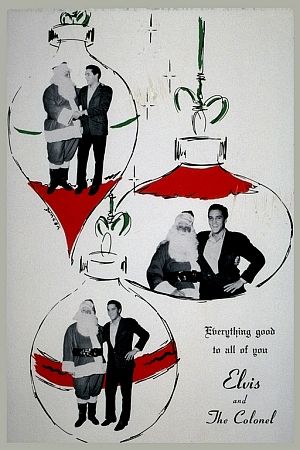 Elvis Presley and The Colonel Christmas Card, circa 1963.