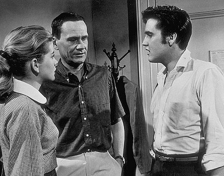 Elvis Presley, Wendell Corey, and Dolores Hart in 