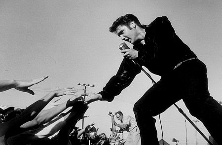 Elvis Presley in Tupelo, Mississippi, 10/26/56.