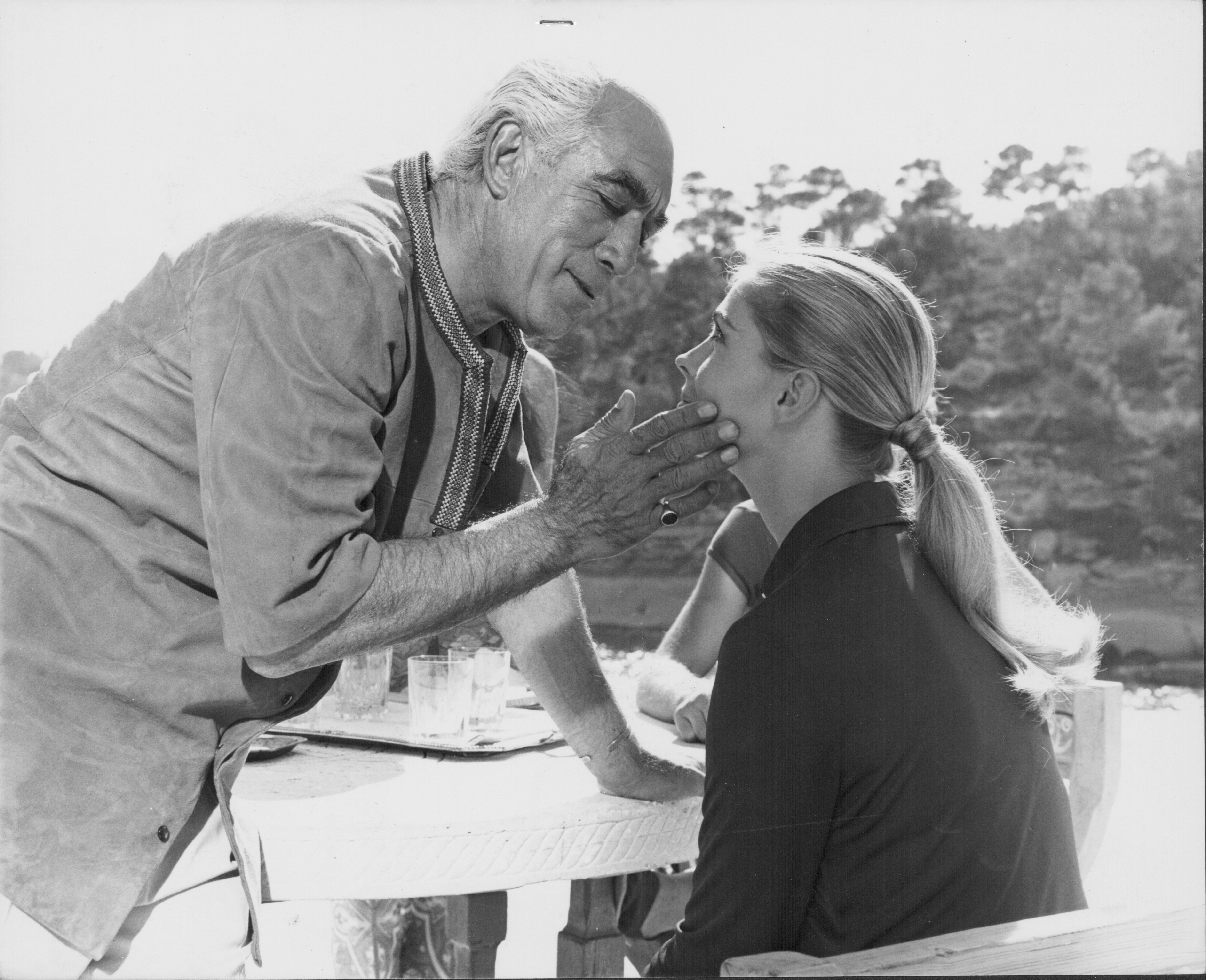Still of Anthony Quinn and Candice Bergen in The Magus (1968)