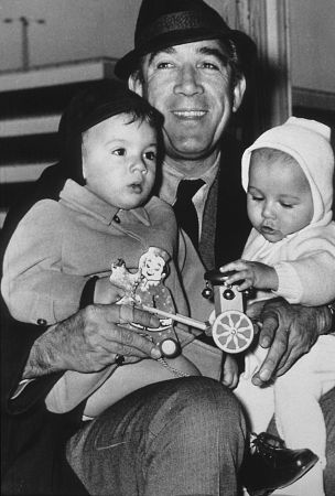 Anthony Quinn and his sons Francesco and Daniele, 1964.