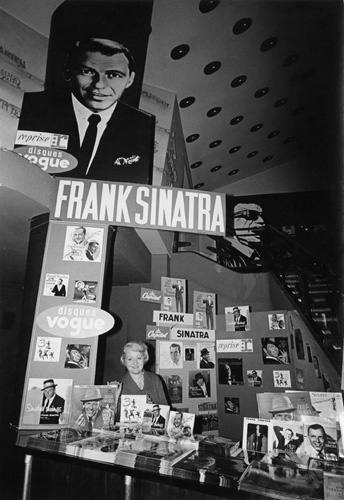 Frank Sinatra record album display circa 1960s