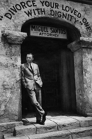 Frank Sinatra on the set of 