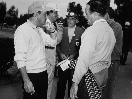 Frank Sinatra , Dean Martin, Bob Hope at a golf Tournament/