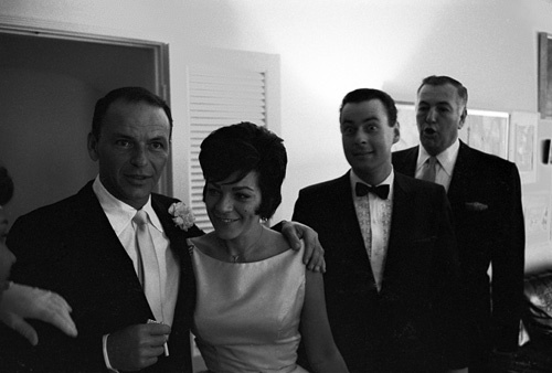 Frank Sinatra and Jack Entratter at Sammy Davis Jr.'s wedding to May Britt 11-13-1960