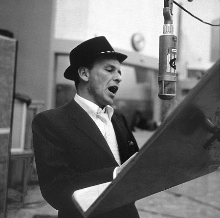 Frank Sinatra at a Capitol Records Recording Session