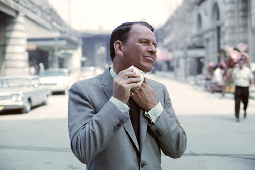 Frank Sinatra during the making of 