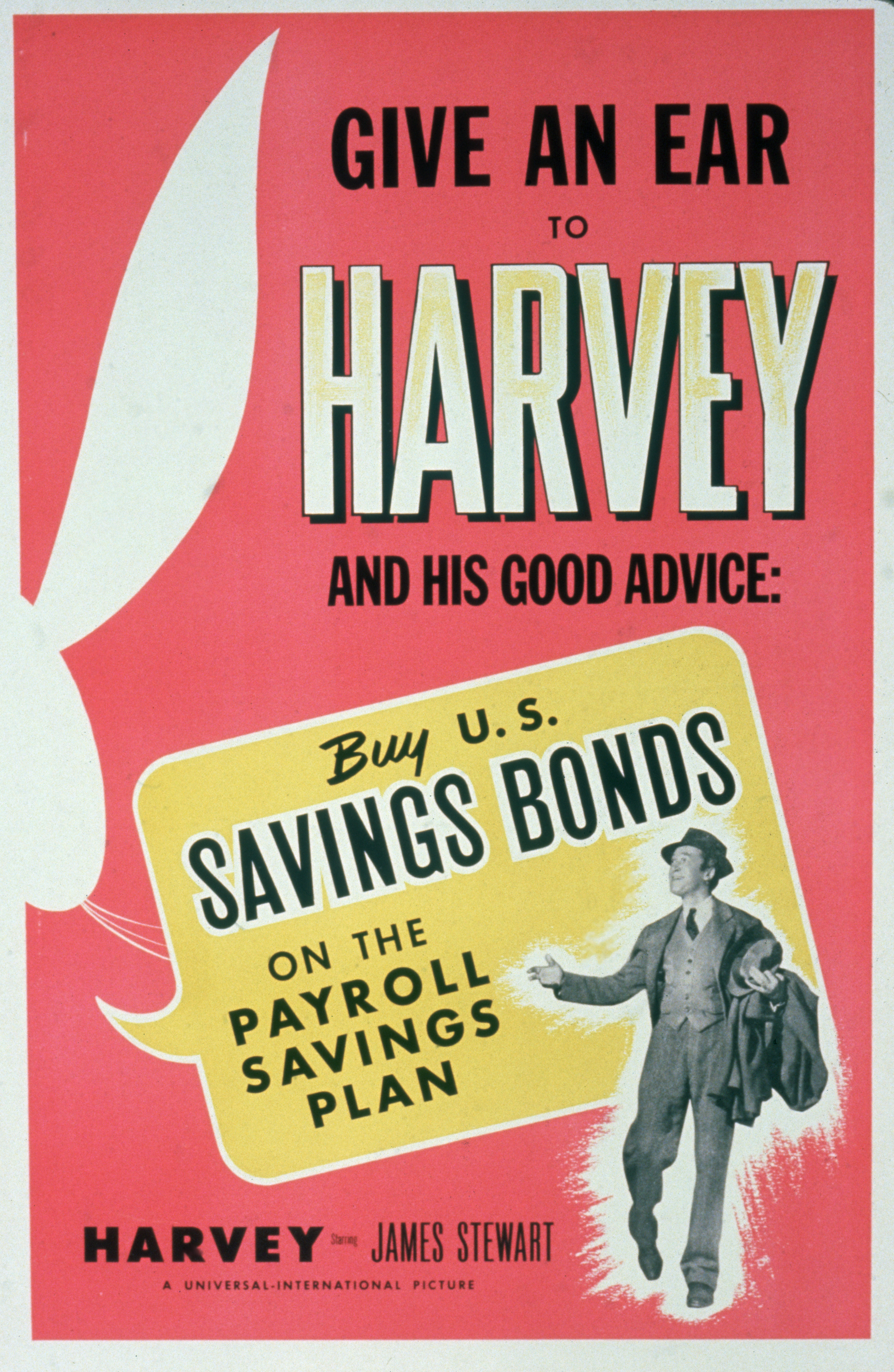 Still of James Stewart and Harvey in Harvey (1950)
