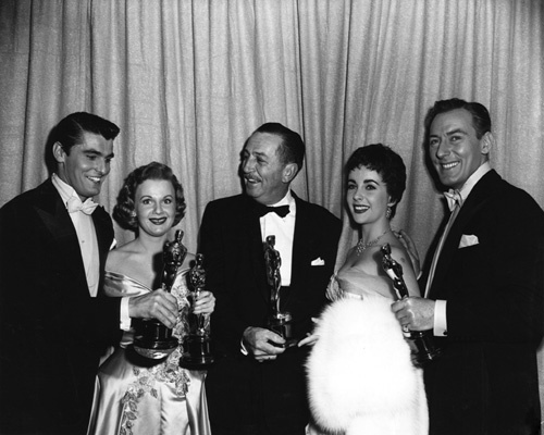 Walt Disney, Elizabeth Taylor, Michael Wilding, Keefe Brasselle, Marilyn Erskine, 1953, I.V.