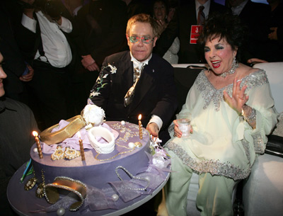 Elizabeth Taylor and Elton John