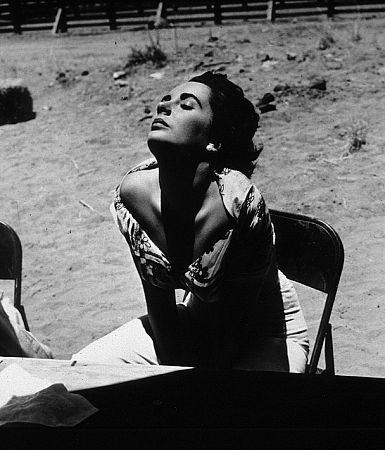 Elizabeth Taylor on location in for 