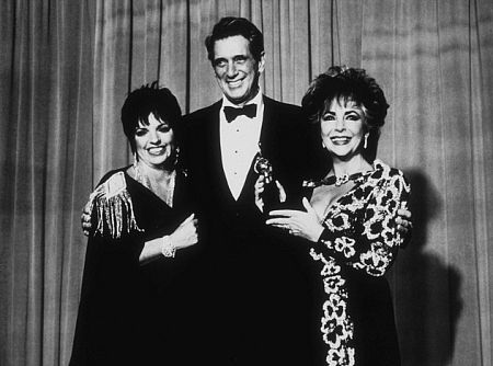 Liza Minnelli, Rock Hudson and Elizabeth Taylor