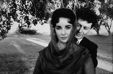 Elizabeth Taylor with Eddie Fisher at their private wedding reception in Las Vegas