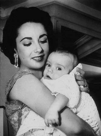 Elizabeth Taylor and son Michael Howard Wilding Jr. C. 1953