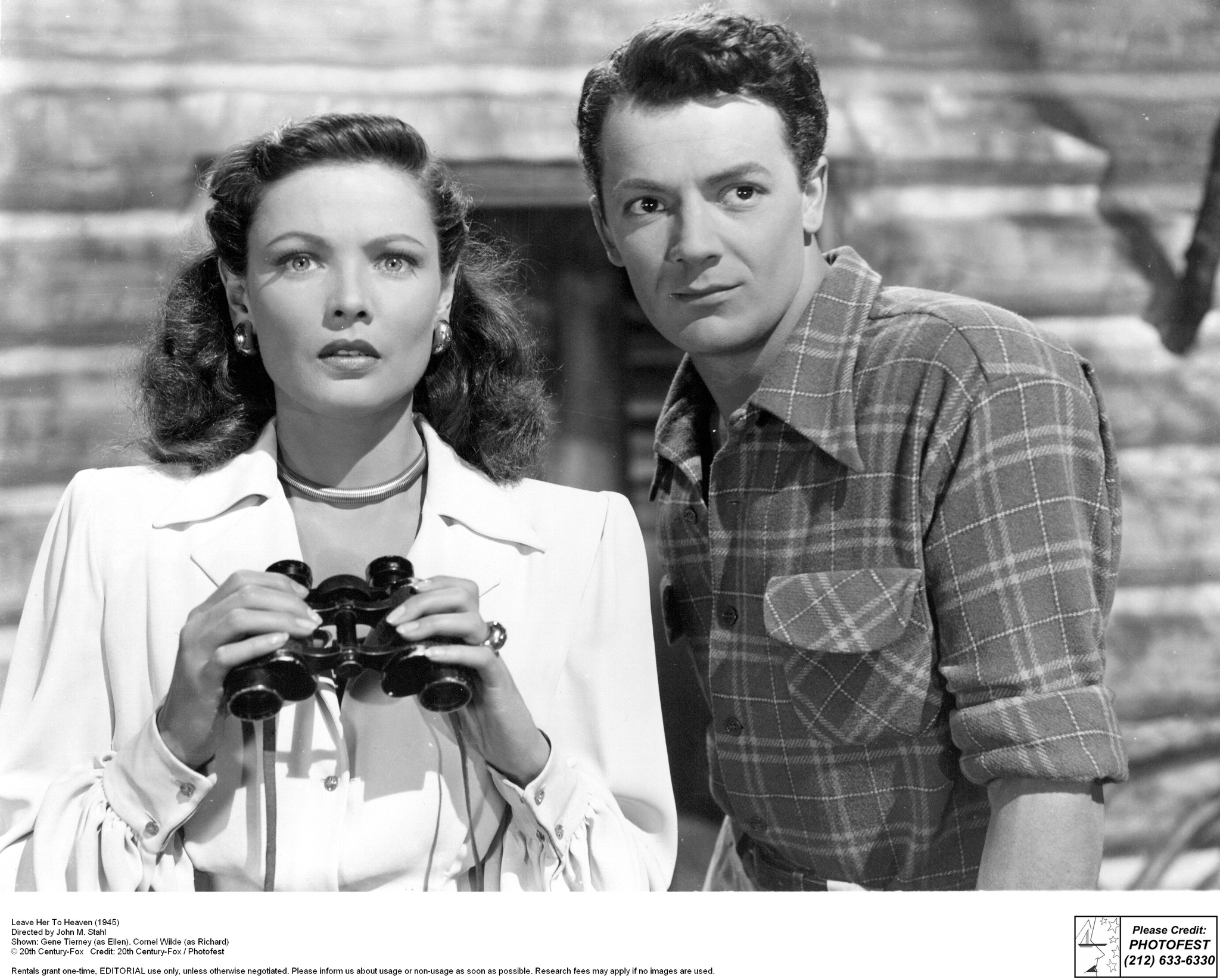Still of Gene Tierney and Cornel Wilde in Leave Her to Heaven (1945)