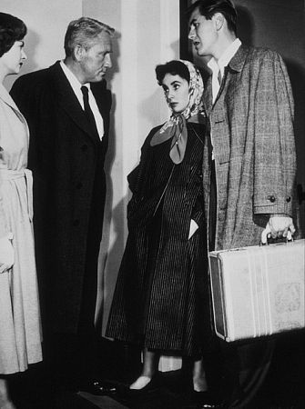 Elizabeth Taylor, Don Taylor, Spencer Tracy, and Joan Bennet in 