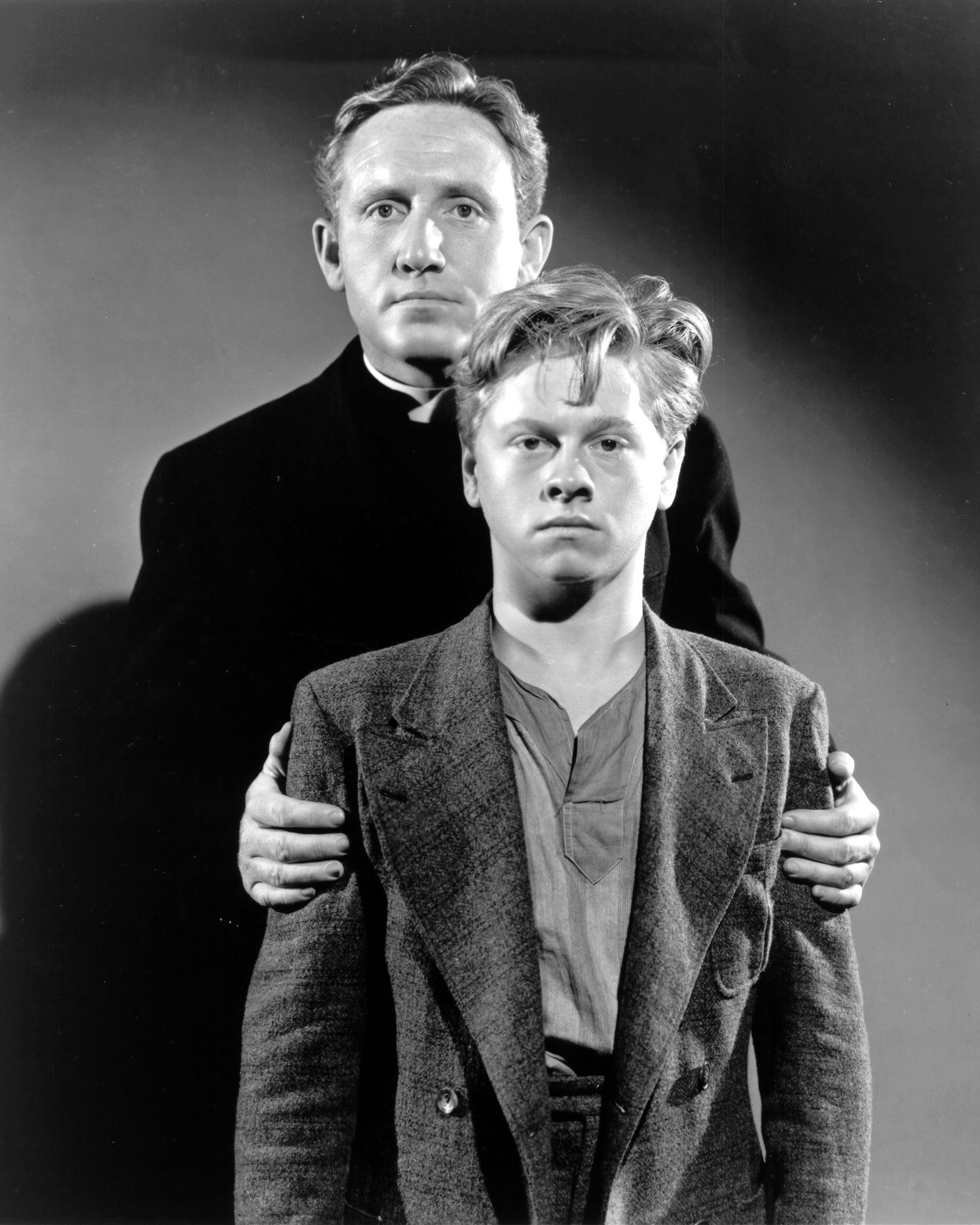 Still of Spencer Tracy and Mickey Rooney in Boys Town (1938)