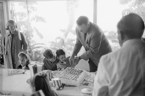 John Wayne at his son Ethan's birthday