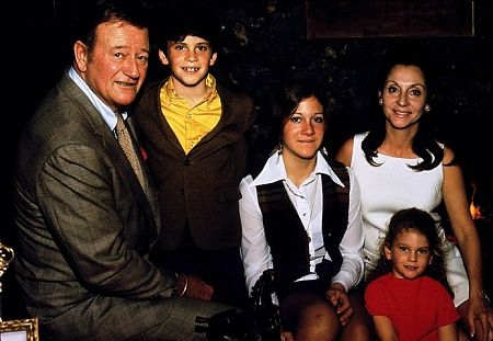 John, Ethan, Aissa, Pilar, and Marissa Wayne at home, 1970.