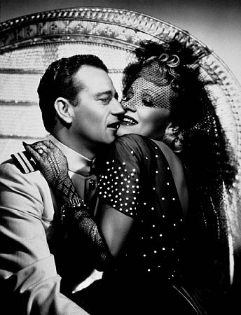 John Wayne and Marlene Dietrich in 