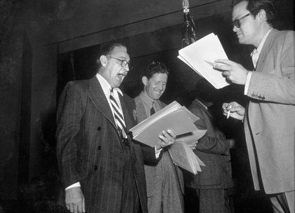 Orson Welles, John Barrymore, Rudy Valli on an NBC Radio Show circa 1940