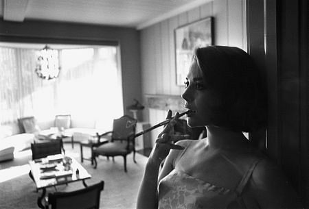 Natalie Wood at home in Bel Air, Ca., 1966.