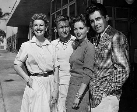 Nan Leslie, Nick Adams, Natalie Wood, and Perry Lopez. c. 1956.