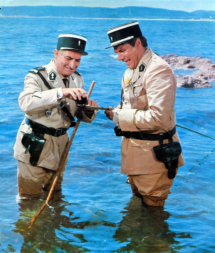 Still of Louis de Funès, Michel Galabru and Christian Marin in The Troops of St. Tropez (1964)