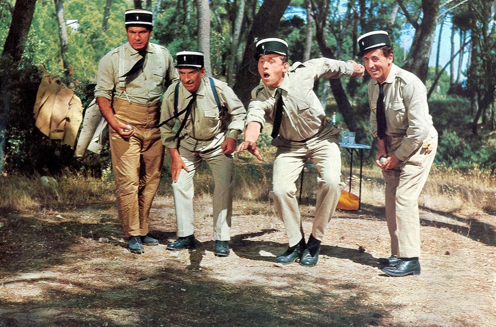 Still of Louis de Funès, Michel Galabru, Jean Lefebvre and Christian Marin in The Troops of St. Tropez (1964)