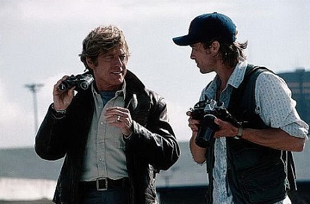 Still of Brad Pitt and Robert Redford in Spy Game (2001)