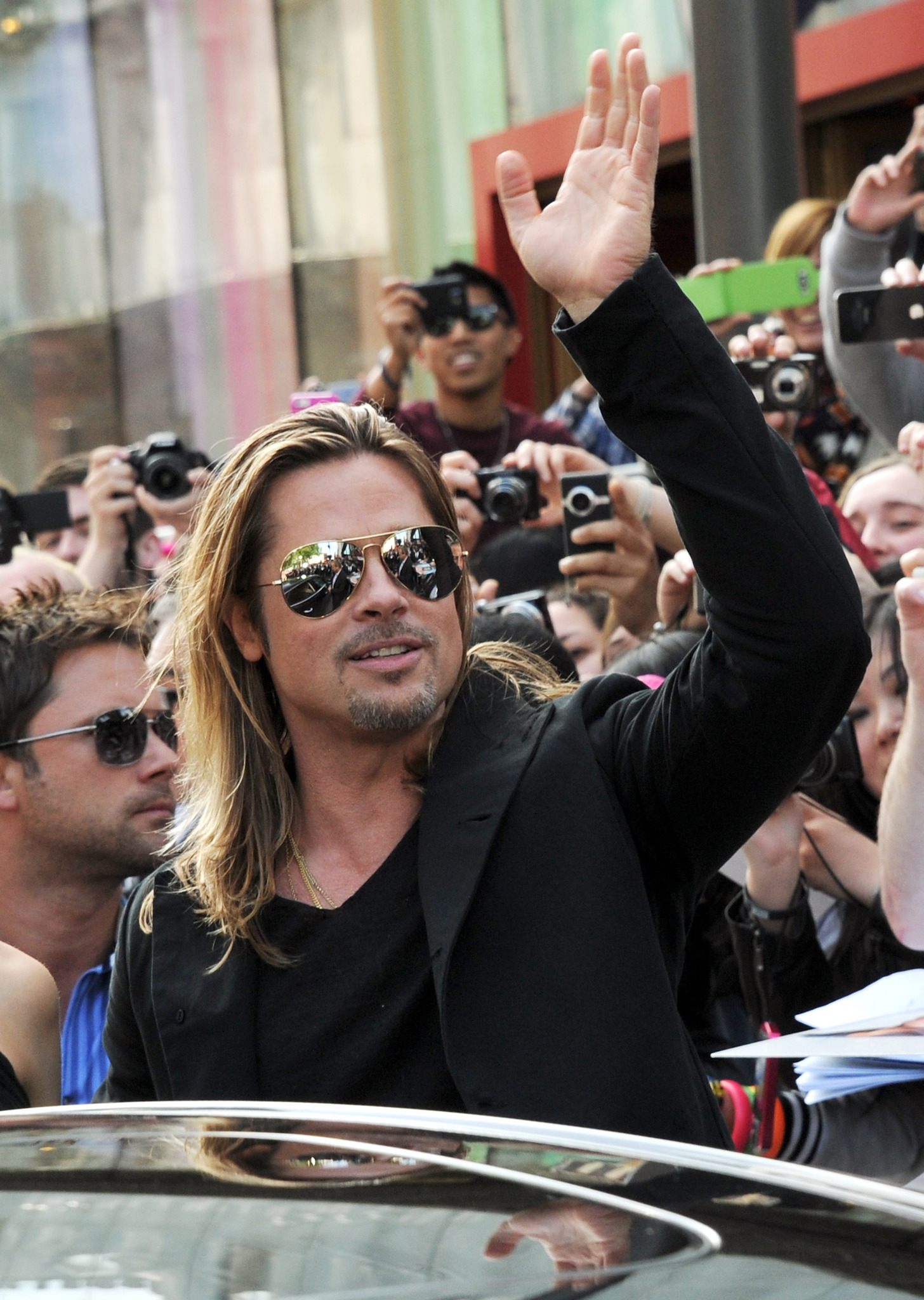 Brad Pitt at event of Pasaulinis karas Z (2013)