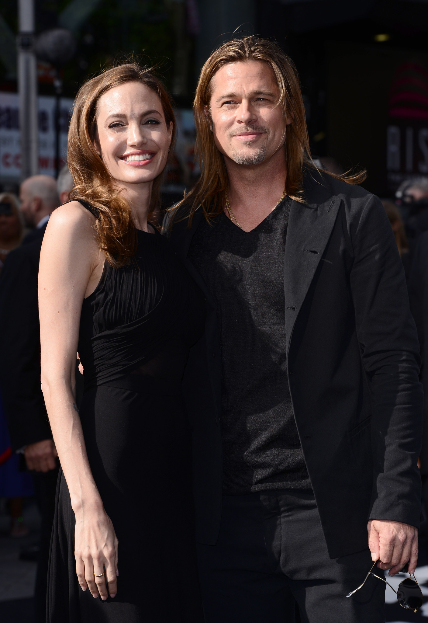 Brad Pitt and Angelina Jolie at event of Pasaulinis karas Z (2013)