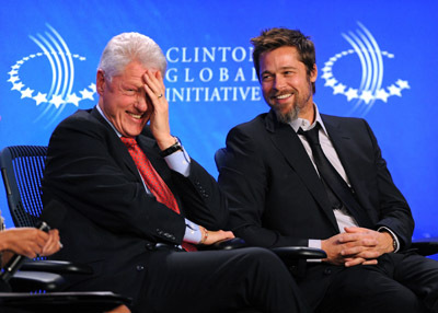 Brad Pitt and Bill Clinton