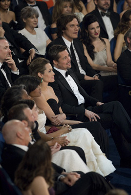 Oscar® nominees Angelina Jolie (left) and Brad Pitt during the live ABC Telecast of the 81st Annual Academy Awards® from the Kodak Theatre, in Hollywood, CA Sunday, February 22, 2009.