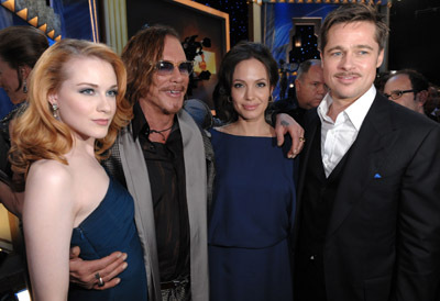 Brad Pitt, Mickey Rourke, Angelina Jolie and Evan Rachel Wood